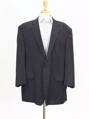 Gentry 50L Gray Blazer Sport Coat Jacket 2-Button Solid W940